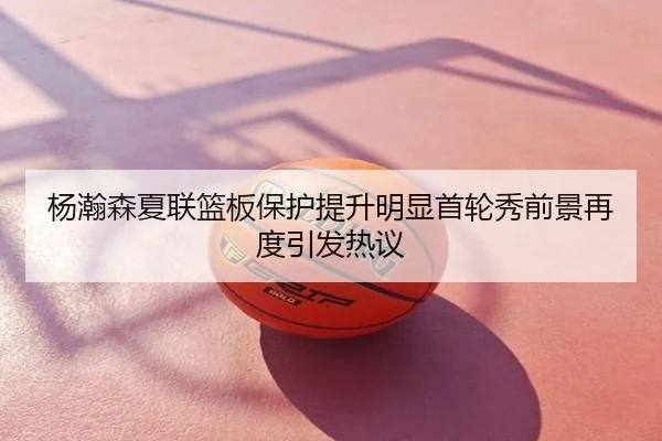杨瀚森夏联篮板保护提升明显首轮秀前景再度引发热议